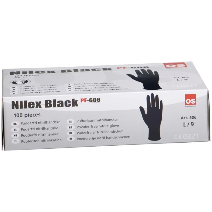 Nilex Black engangshandske nitril PF