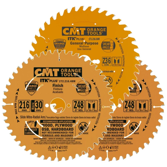 CMT rundsavklingesæt 216×30 Z36-48-48 W, 3stk