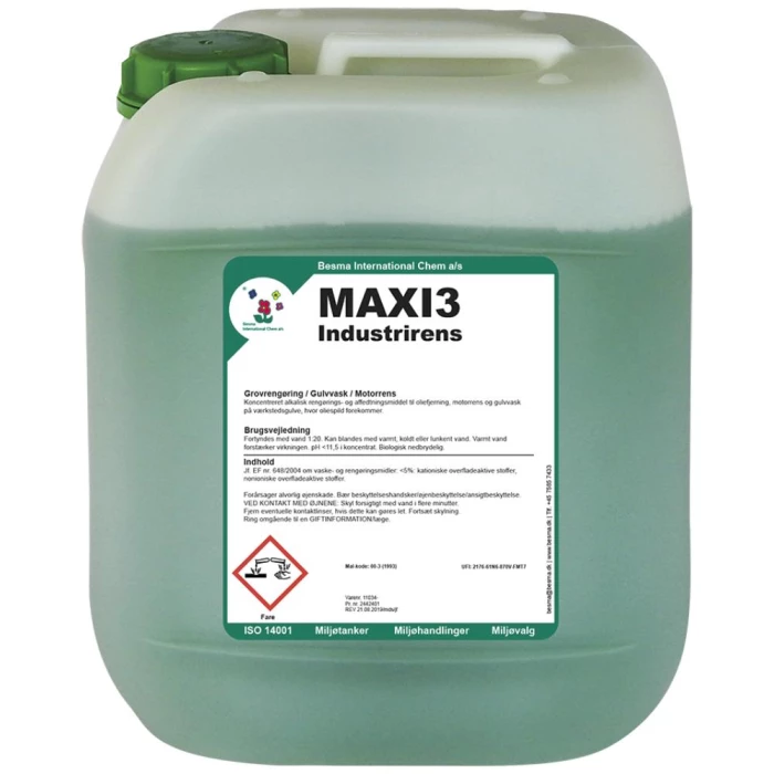 Maxi3 Industrirens grovrengøringsmiddel 210 ltr