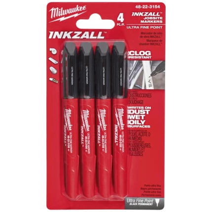 Inkzall speedmarker, ultrafin spids, sort, 4stk