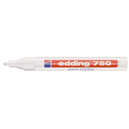 Edding 750 paintmarker bred hvid, pk/10