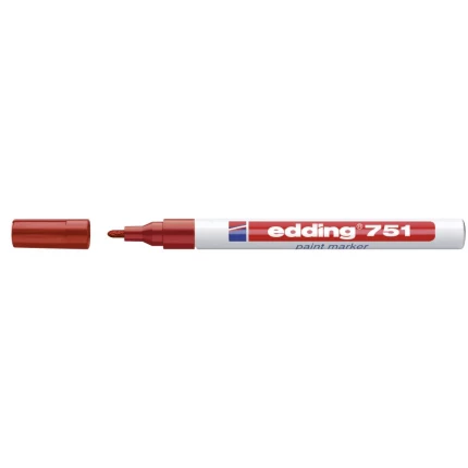 Edding 751 paintmarker spids rød, pk/10