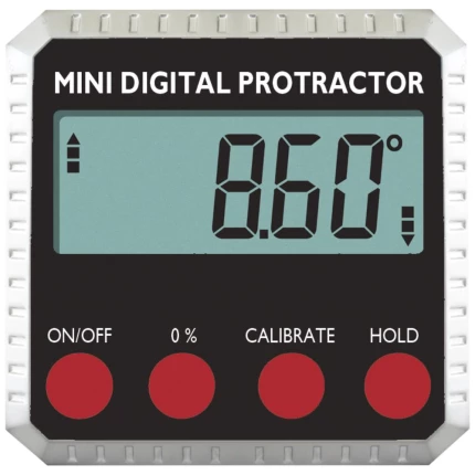 Vinkelmåler digital 4×90°±0,2°, m/magneter i bund