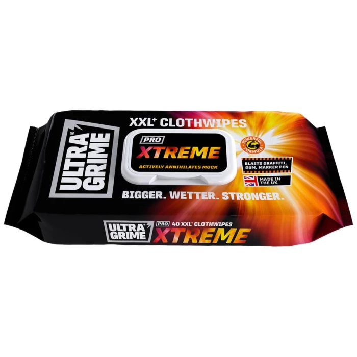 UltraGrime Extreme renseservietter 38×25cm, 40stk