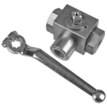 Hydraulik kuglehane 3-vejs m/L