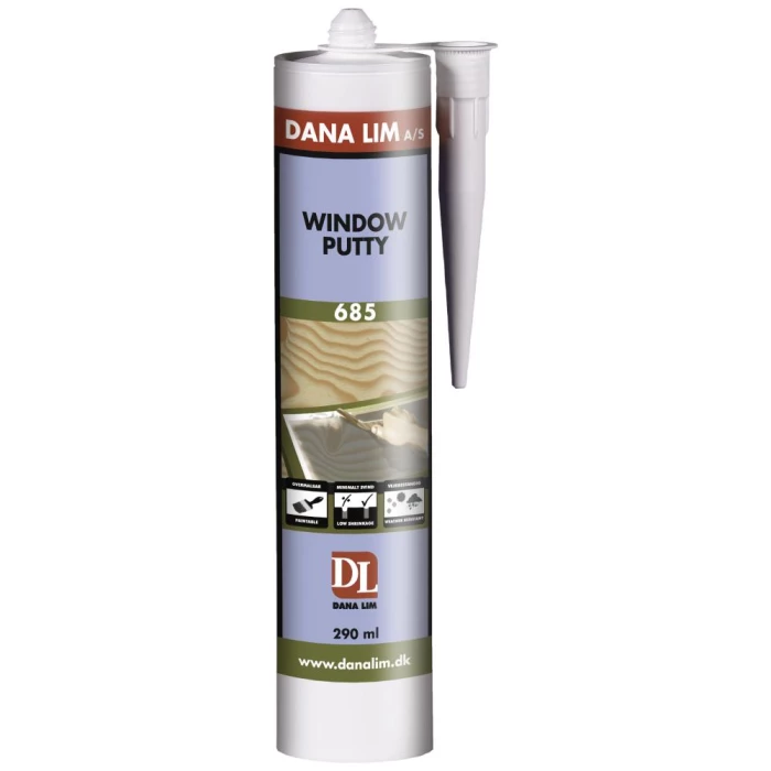 Window Putty 685 vejrbestandig kit hvid 290ml