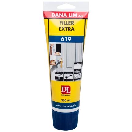 Filler Extra 619 acrylspartelmasse hvid 250 ml