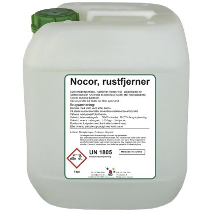 Nocor surt rengøringsmiddel/rustfjerner 5 ltr