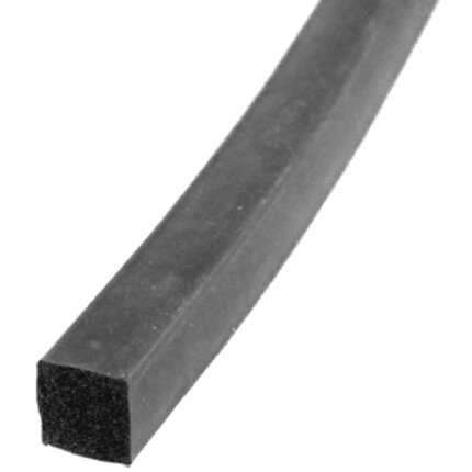 Gummisnor neopren sort 65° Shore A
