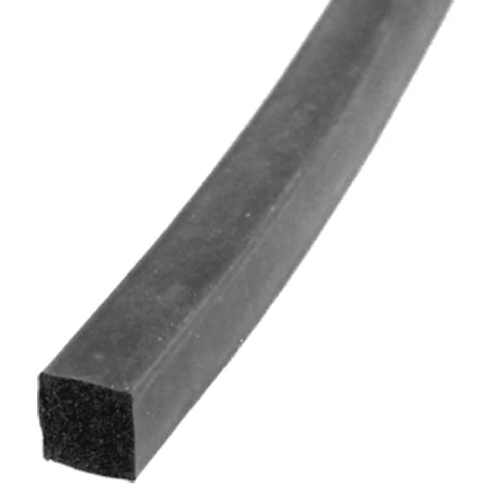 Gummisnor neopren sort 65° Shore A
