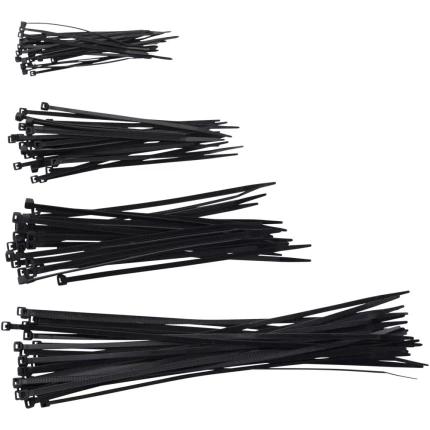 Kabelstrips ass. sort ps/100