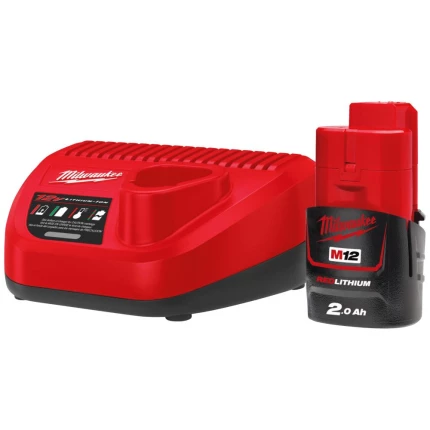 Batteripakke NRG-201, 1×12V/2,0Ah + lader C12C