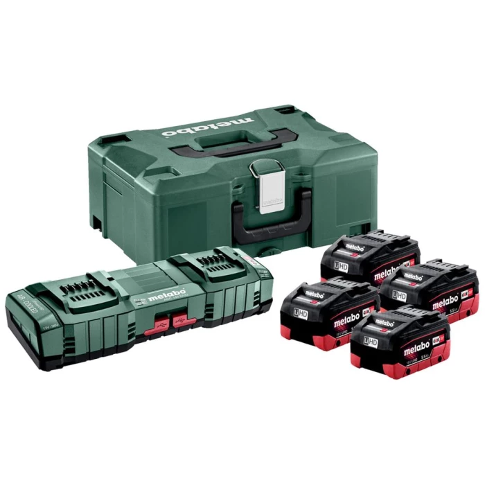 Batterisæt med 4×18V/5,5Ah LiHD + lader ASC145 Duo