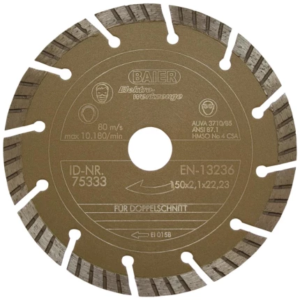 Baier diamantskæreskive arm. beton ‘guld’ 150mm