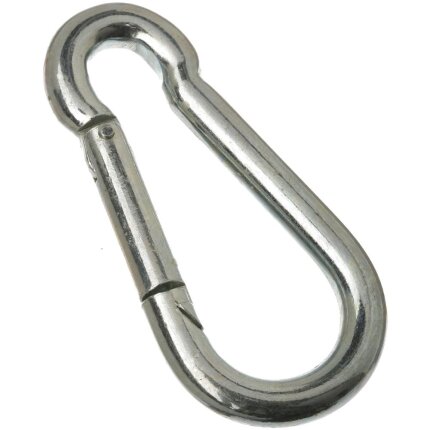 Karabinhage m/åben øje galv. 12×140mm