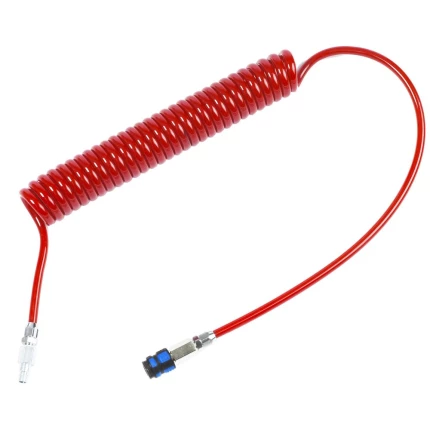 PUR spiralslange rød 8/12mm×7,5/6m, 1625 fittings PUR spiralslange rød 8/12mm×7,5/6m, 1625 fittings