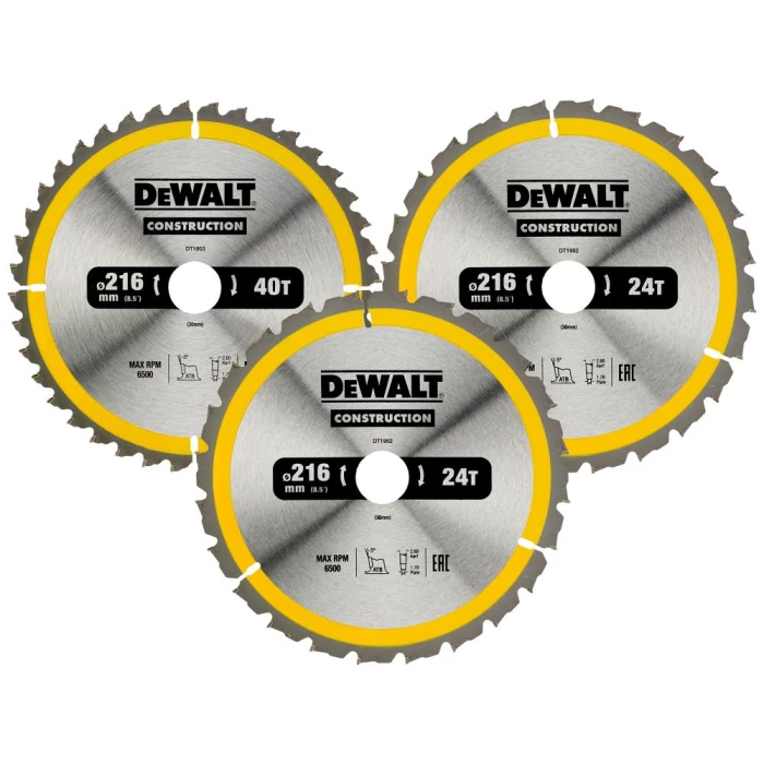 Rungsavklingesæt Const. 216×30mm, 2×24td + 1× 40td