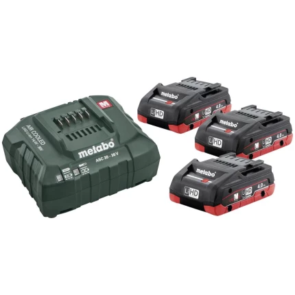 Batteriæt 2× 18V/4,0Ah LiHD + lader ASC55 Batteriæt 2× 18V/4,0Ah LiHD + lader ASC55