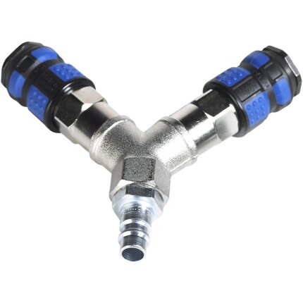 Y-stykke 1/2″ m/2 kob.og nip.