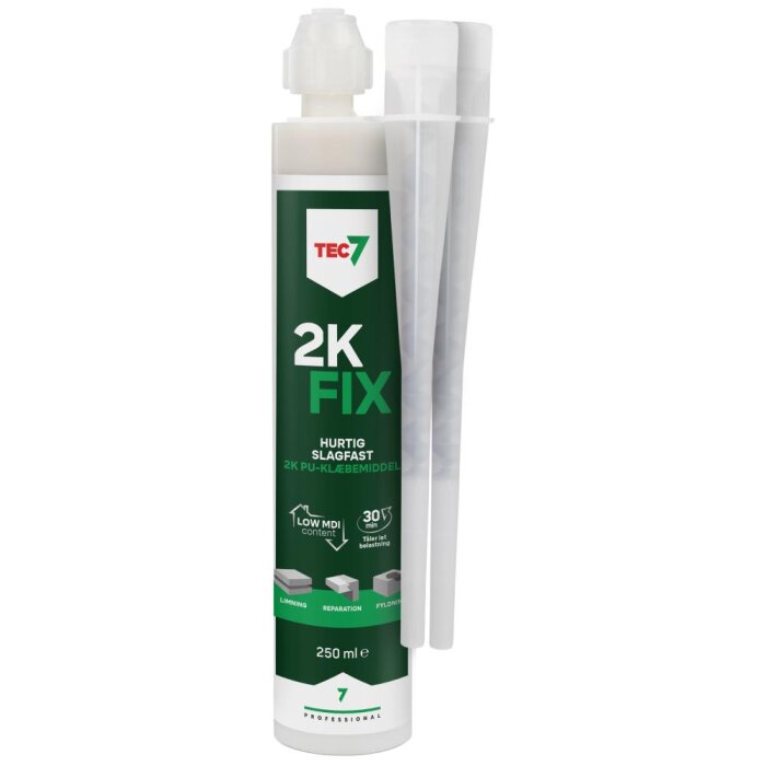 Tec7 2K-Fix konstruktionsklæber, slagfast, 250ml