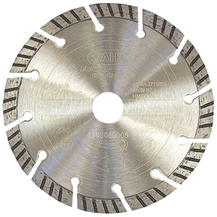 Baier Turbo diamantskæreskive f/BDN125 125×22,2mm