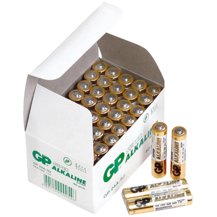 Batteri Super Alkaline AAA 24A/LR03 1,5V, 40 stk