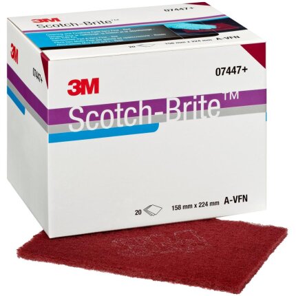 Scotch-Brite polérark CF-HP, A VFN, rød 158×224mm