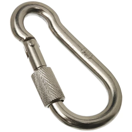 Karabinhage m/lås A4 6×60mm
