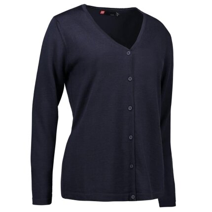 Cardigan v-hals merino dame 0643
