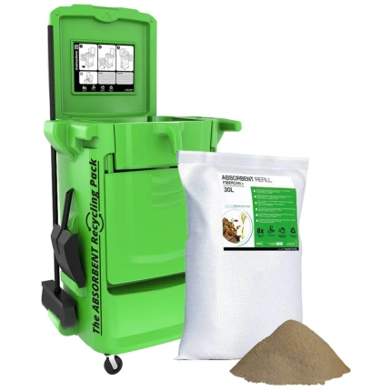 Twistipack mobil absorbentbeholder m/3-i-1 skovl Twistipack mobil absorbentbeholder m/3-i-1 skovl