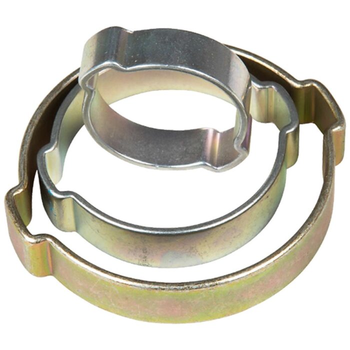 Øreklemme m/2 ører cadmieret stål 20-23mm