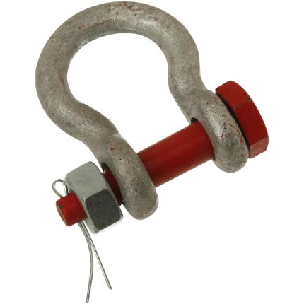 H-sjækel varmgalv. m/rød splitpind 7/8″×1″