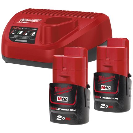 Batteripakke NRG-202, 2×12V/2,0Ah + lader C12C