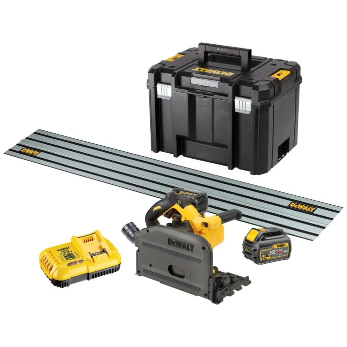 Dyksav 165mm m/skinne 2×54V/2,0Ah DCS520T2R-QW