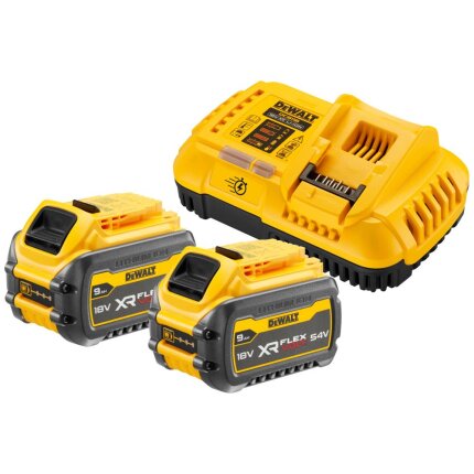 Startsæt 2×XR 18V/9,0Ah batterier + lader DCB118