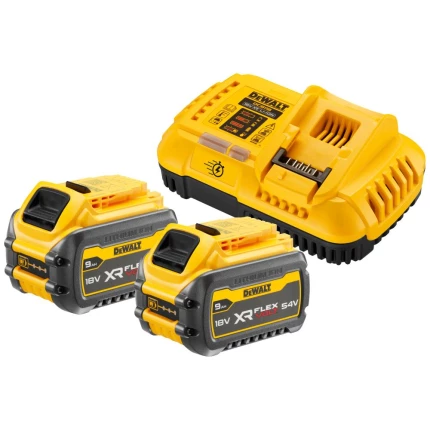 Startsæt 2×XR 18V/9,0Ah batterier + lader DCB118