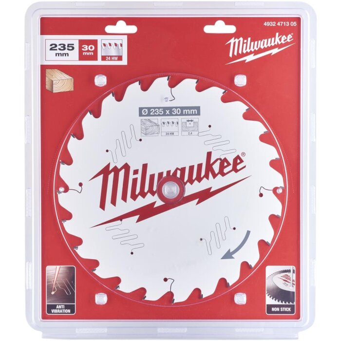 Rundsavklinge PW 235×30×2,4mm 24ATB