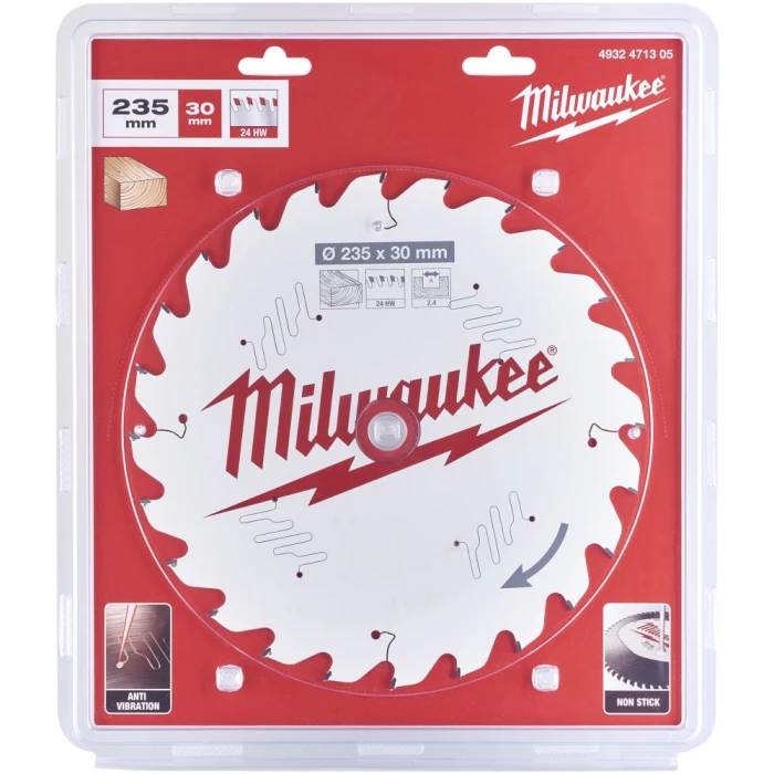 Rundsavklinge PW 235×30×2,4mm 24ATB