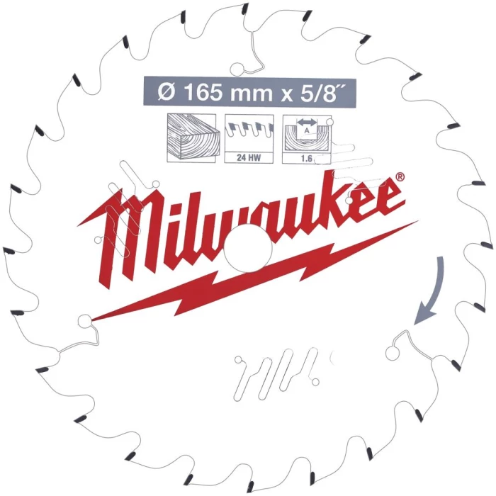 Rundsavklinge PW 165×15.87×1.6mm 24ATB