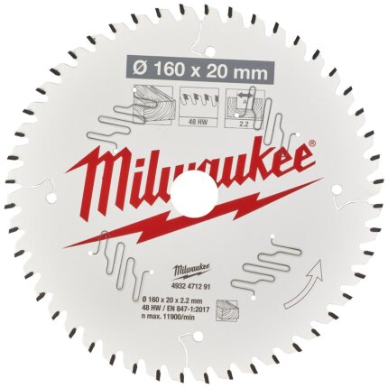 Rundsavklinge PW 160×20×,2mm 48ATB