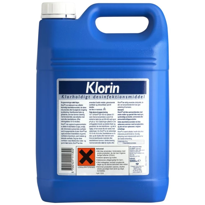 Klorin Original desinfektion u/parfume 5 ltr 2stk