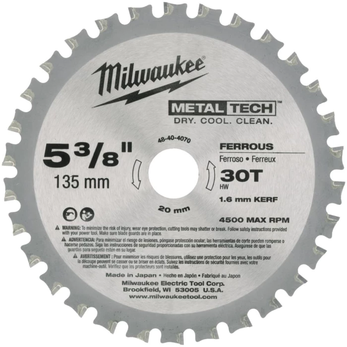 Rundsavklinge t/metal 135/20mm 30td