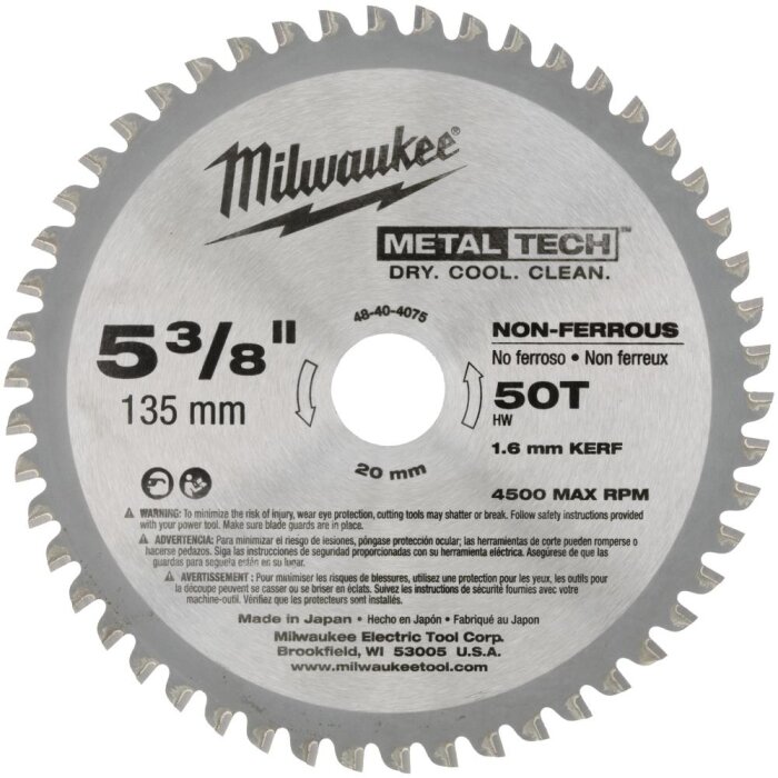 Rundsavklinge t/metal 135/20mm 50td