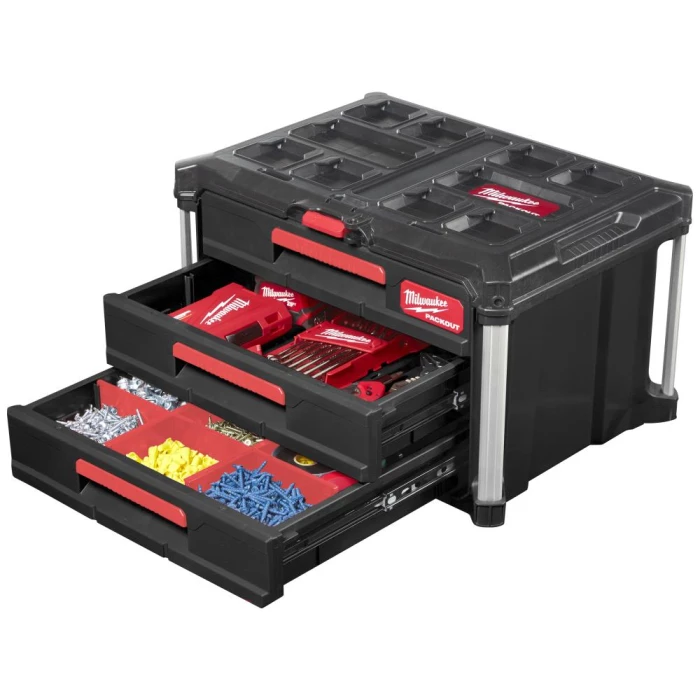 Kuffert m/3 skuffer Packout-system 560×410×360mm
