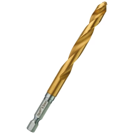 Spiralbor HSS-G TiN 1/4″ 6kt skaft 8,5mm