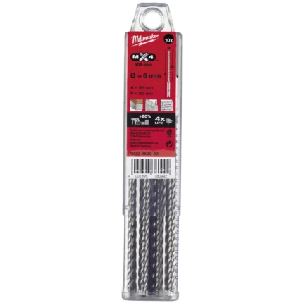 Hammerbor SDS+ MX4 8,0×165mm pk/10