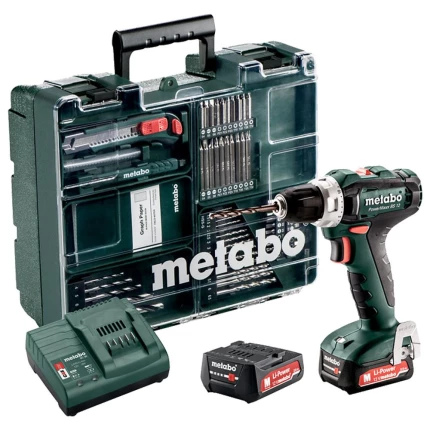 Bore-/skruemask. PowerMaxx BS12 2×2,0Ah m/tilbehør