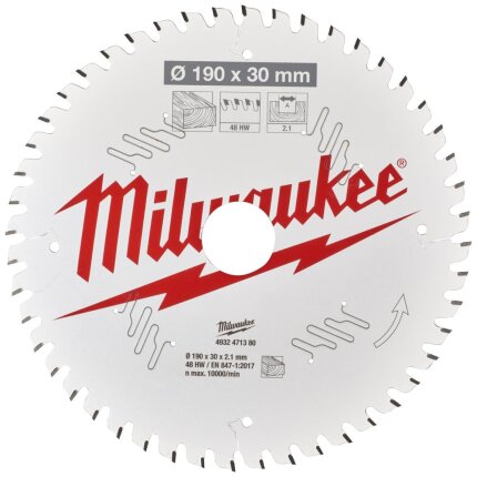 Rundsavklinge PW 190×30×2,1mm 48ATB