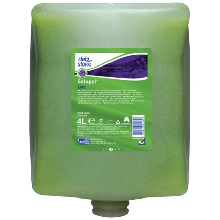 Deb håndrens Solopol Lime grøn m/parfume 4×4 ltr