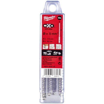 Hammerbor SDS+ MX4 5,0×115mm pk/10